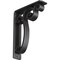 Ekena Millwork Avery Wrought Iron Bracket, (Triple center brace), Powder Coated Black 2"W x 7 1/2"D x 10"H BKTM02X07X10TAV - alternate 1